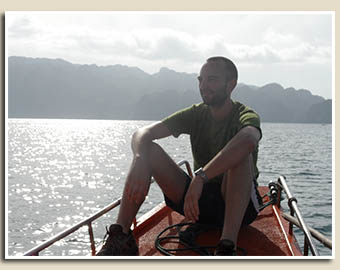 Arnaud en proue